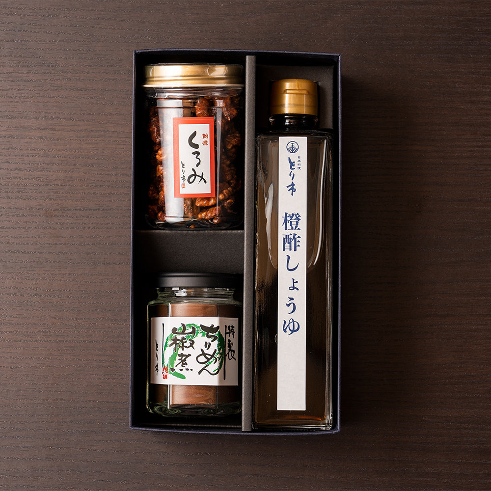 橙酢しょうゆ・くるみ飴煮・特製ちりめん山椒煮セット